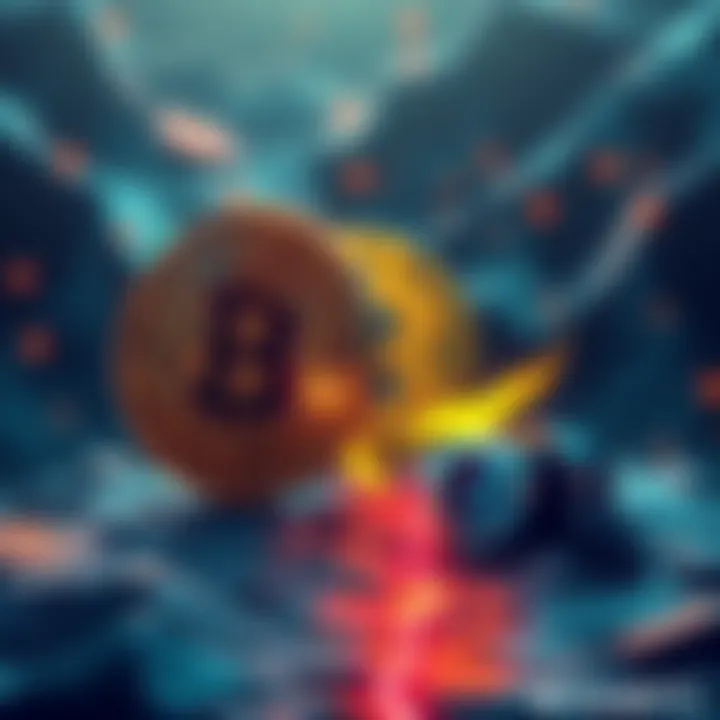 Bitcoin ABC Fork Illustration Illustration showing Bitcoin ABC logo moving away from eCash miners with a fork symbolizing separation, alongside ViaBTC logo