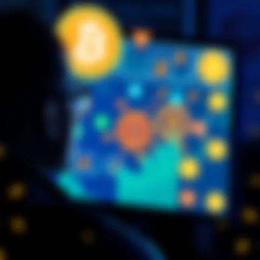 A person looking at various cryptocurrency symbols on a screen, considering backup plans if Bitcoin fails.