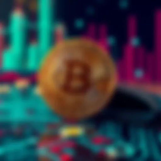 Visual representation of Bitcoin's blocksize and transaction throughput, illustrating its fixed limits of 1MB and 4 TPS with a digital wallet and blockchain graphic in the background.