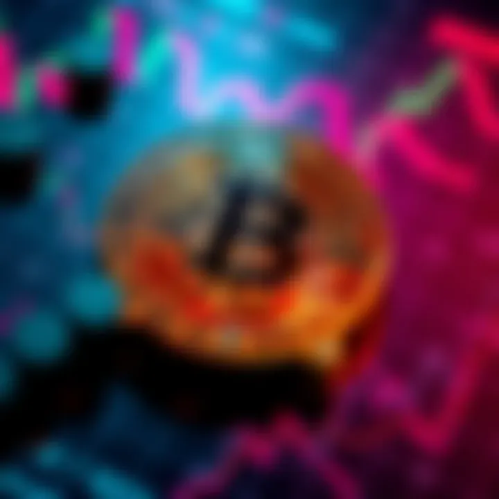 A visual representation of Bitcoin represented as a bond with financial symbols and graphs.