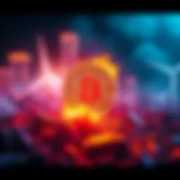 Visual representation of Bitcoin soaring with energy symbols in the background, reflecting the impact of the energy crisis.