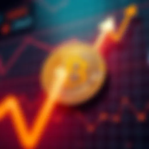 A Bitcoin symbol with a rising graph in the background, representing market growth and renewed interest in cryptocurrency.