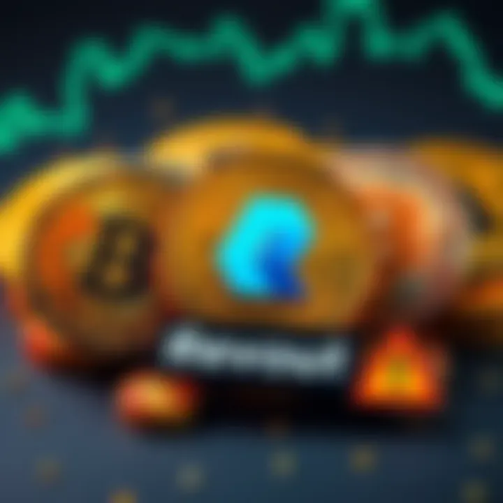 Illustration of Bitcoin coins with a Revolut logo and a warning sign, symbolizing sudden changes for BTC holders