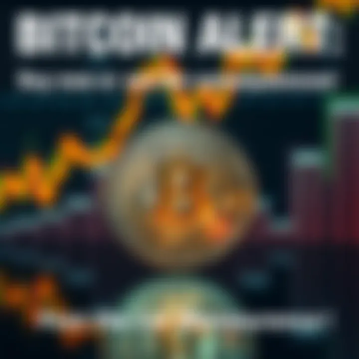 A shiny Bitcoin coin with a background of rising charts symbolizing growth in cryptocurrency.