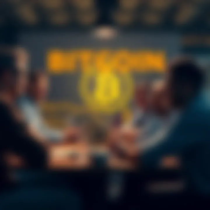 People sharing their experiences about Bitcoin at a discussion table