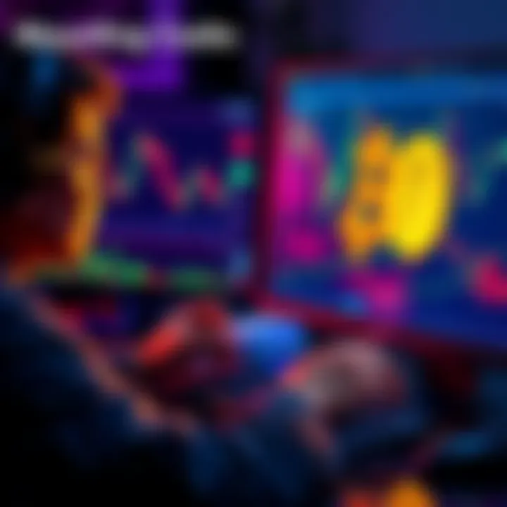 A person calculating Bitcoin investments with charts and graphs on a computer screen