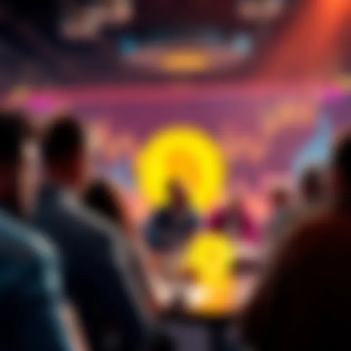 A group of people discussing Bitcoin and sharing insights in a lively forum setting