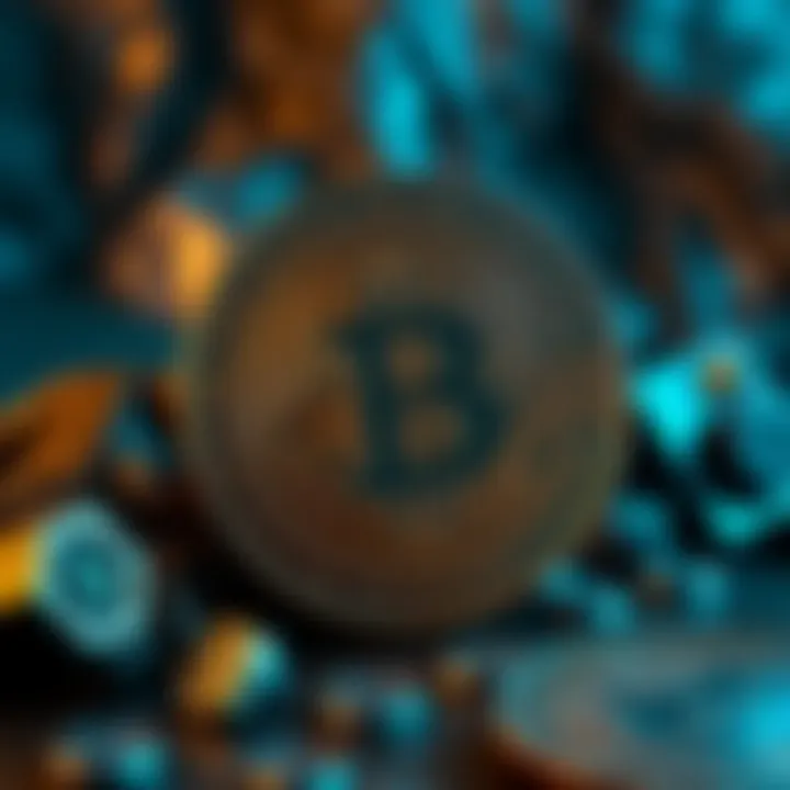 A gold Bitcoin symbol combined with a dollar sign, representing the potential high valuation of Bitcoin at $22 million.