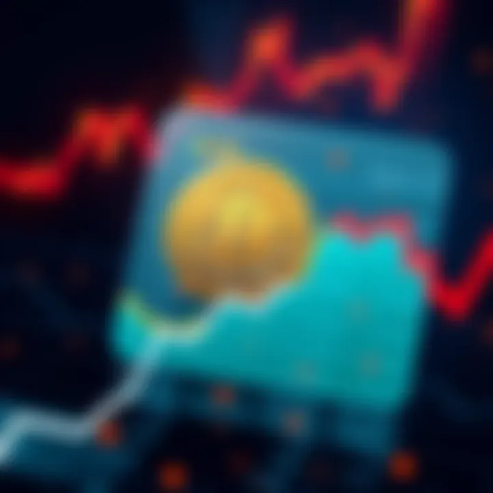 A dramatic decline of Bitcoin value shown on a digital chart going down to one dollar