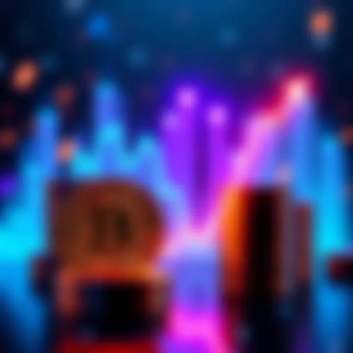 A visual representation showing a downward trend in Bitcoin earn rates, while other cryptocurrencies like NEXO, XRP, and AVAX remain stable.