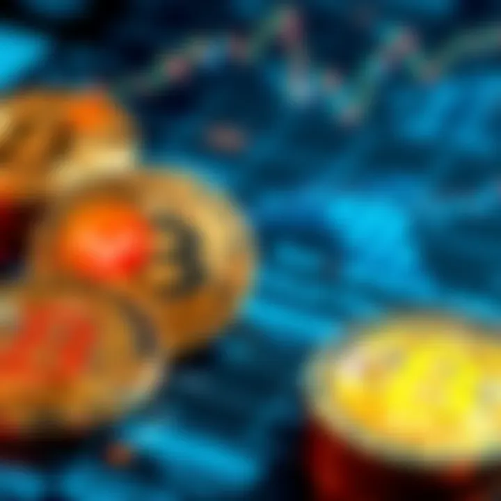 A graphic showing Bitcoin coins with symbols for dividends and staking next to them, representing potential future investment options.