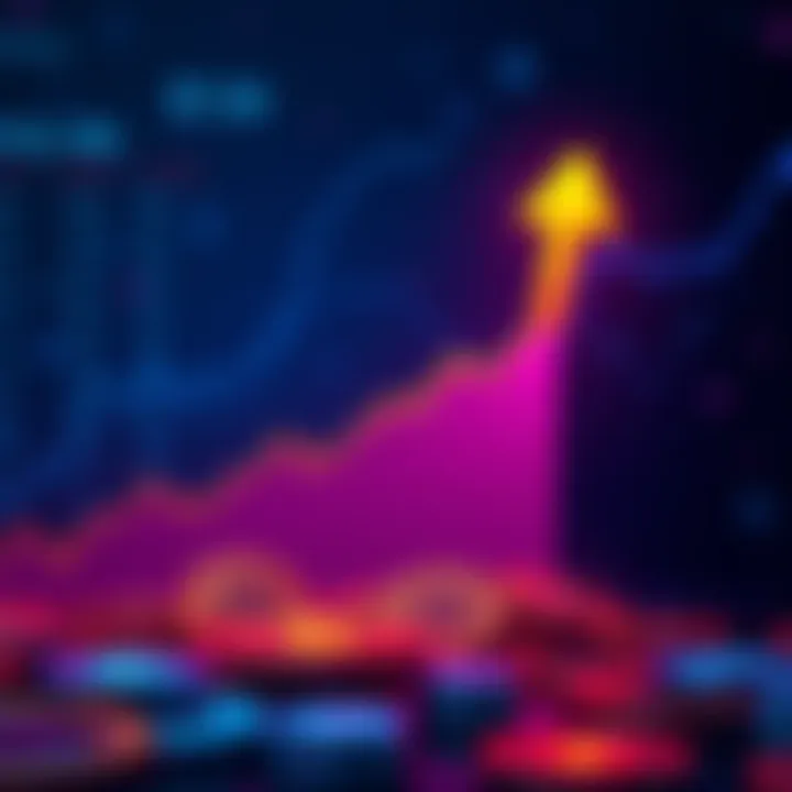 Bitcoin Future Predictions A chart showing Bitcoin's price trends with an upward arrow indicating potential growth towards $1 million.