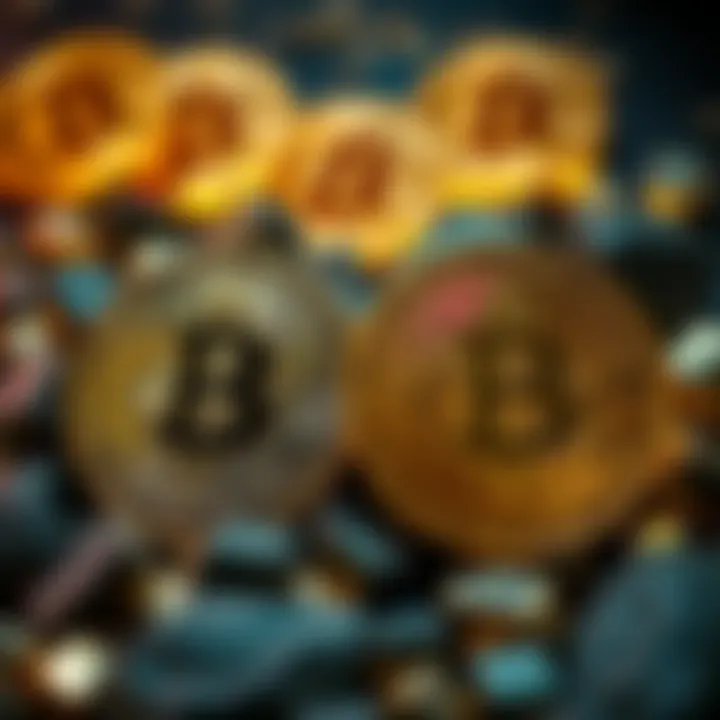 A visual representation contrasting Bitcoin and gold, highlighting environmental issues tied to both