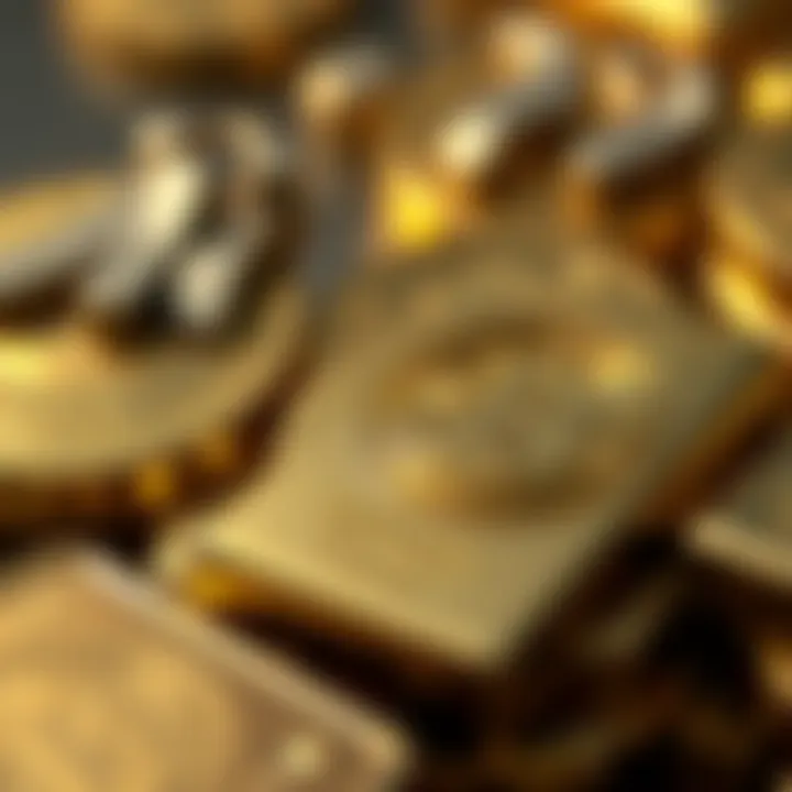 A visual comparison of Bitcoin and gold bars, highlighting the differences in investment understanding.