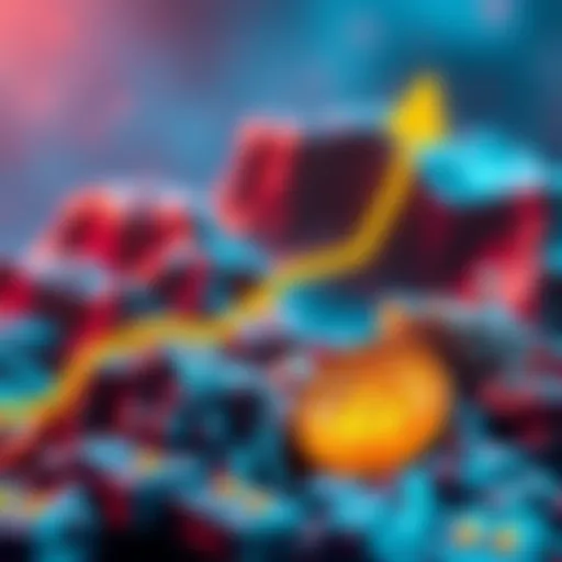 Bitcoin graphic showing an upward trend towards one million dollars by 2030