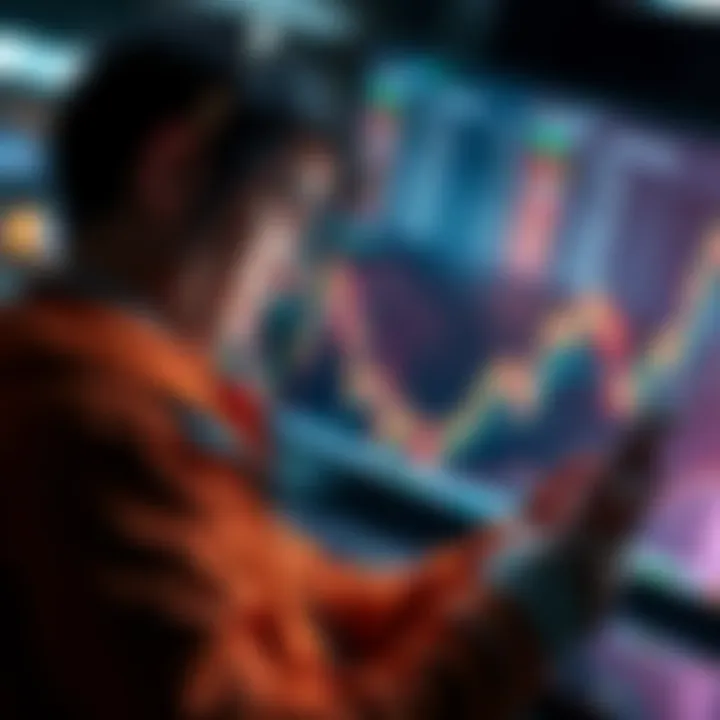 A calm Bitcoin holder looking at charts, ready to purchase more Bitcoin despite market drops.