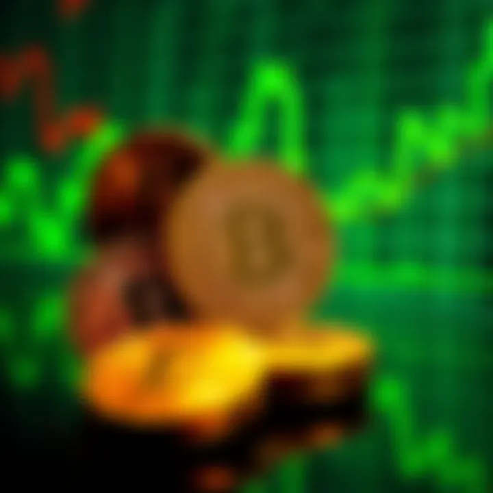 Bitcoin Holders Holding Firm A group of Bitcoin symbols with a downward price graph in the background, depicting the impact of holders not selling despite falling prices.