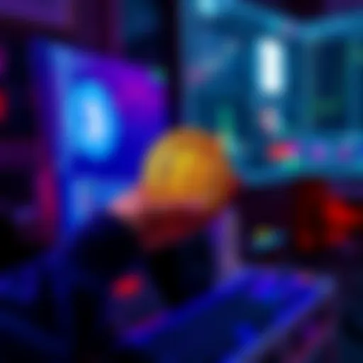 A person holding a Bitcoin symbol next to a computer running a node