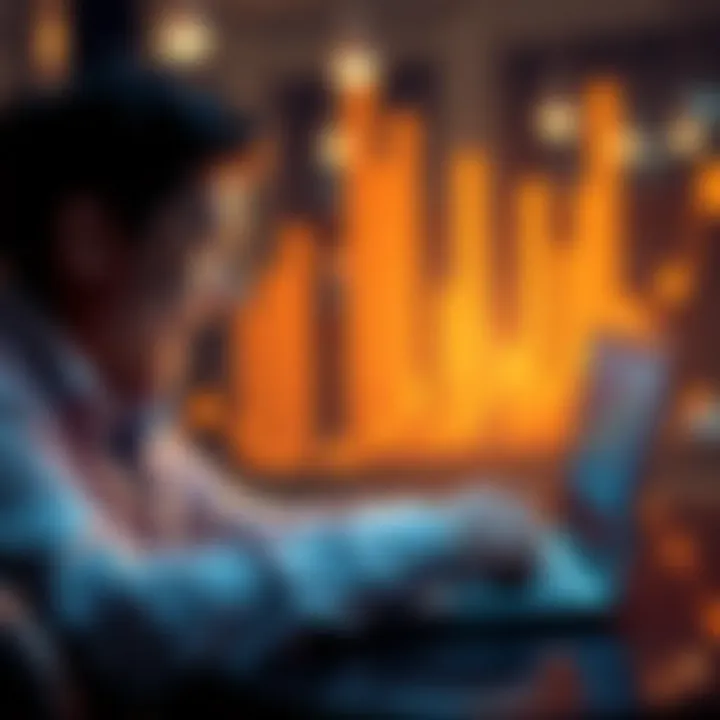 Bitcoin Investment in 2026 A person analyzing Bitcoin price trends on a laptop, looking excited about investing again after market dip.