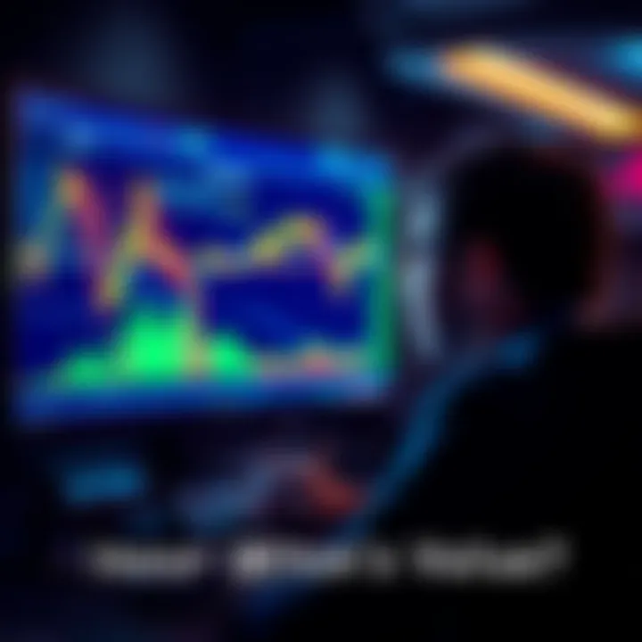 A person looking at a computer screen displaying Bitcoin graphs and numbers, pondering the value of cryptocurrency investment.