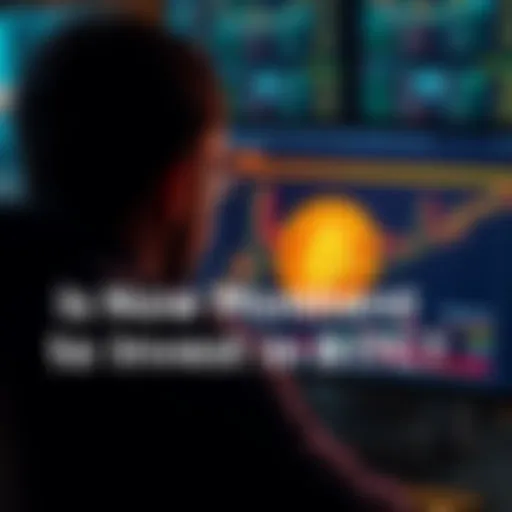 A person looking at a Bitcoin symbol on a computer screen, considering investment options for Bitcoin this year.
