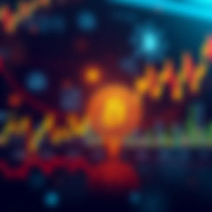 A graph showing cryptocurrency price changes over time with a focus on Bitcoin, illustrating market fluctuations and potential losses before selling.