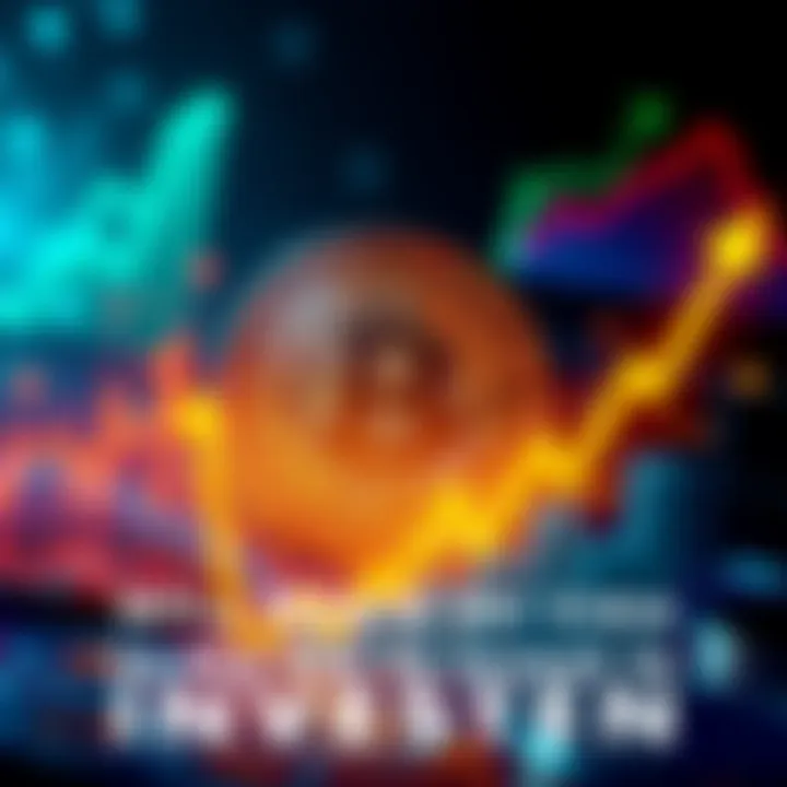 A visual representation of Bitcoin's growth potential, featuring a Bitcoin symbol surrounded by upward-trending graphs and digital currency elements.