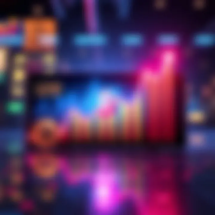 Graph showing Bitcoin's 5-year return performance with bright colors and upward trends