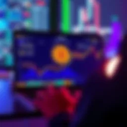 A person analyzing Bitcoin prices and portfolio allocations on a laptop screen, considering whether to rebalance their investments after a market surge.