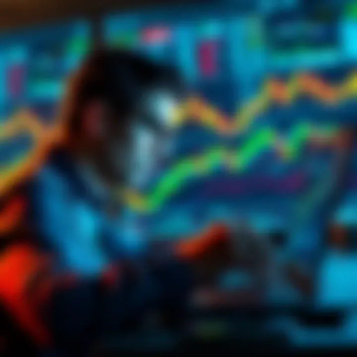 A person looking at Bitcoin charts on a laptop while considering financial decisions