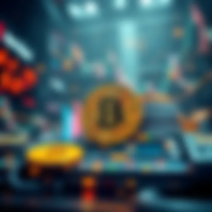 A conceptual illustration depicting the Bitcoin market and supply considerations