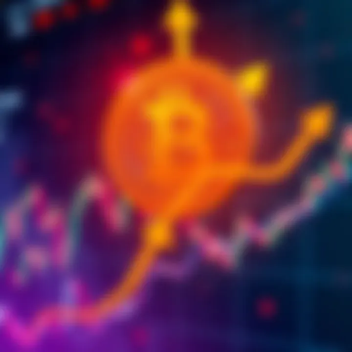 A graphic showing Bitcoin price movements with arrows indicating potential pump, dump, or consolidation scenarios.