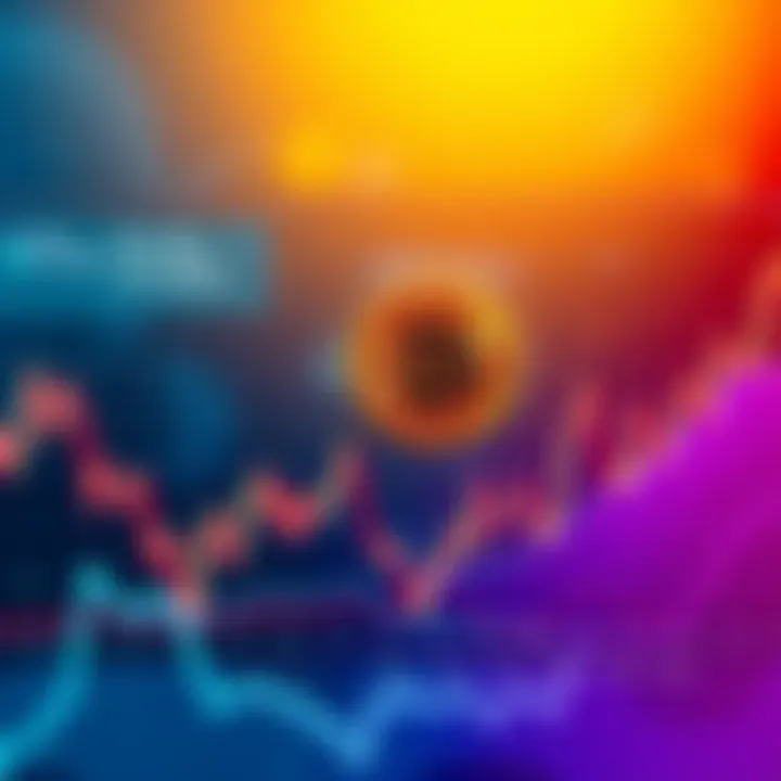 Bitcoin market trends A graph showing Bitcoin price changes with highlighted halving cycles and key market influences.