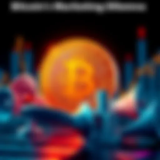 A graphic showing Bitcoin logo with marketing symbols like megaphones and charts, highlighting the discussion on Bitcoin's reliance on marketing.