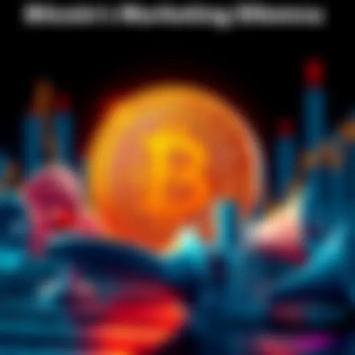 A graphic showing Bitcoin logo with marketing symbols like megaphones and charts, highlighting the discussion on Bitcoin's reliance on marketing.