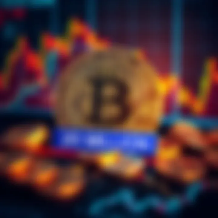 A visual representation of the Bitcoin logo with a digital count showing 20 million coins, symbolizing the recent achievement, against a backdrop depicting financial charts.