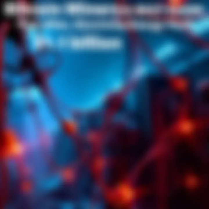 A dramatic scene showing Bitcoin miners with electric cables, illustrating the theft of electricity worth $1.1 billion.