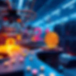 A graphic showing Bitcoin mining with a digital representation of the 21 million cap, featuring mining rigs and satoshis, symbolizing Bitcoin's finite nature.