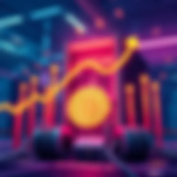 A conceptual illustration of Bitcoin mining equipment surrounded by rising tariff symbols, representing the impact of new tariffs on the industry.