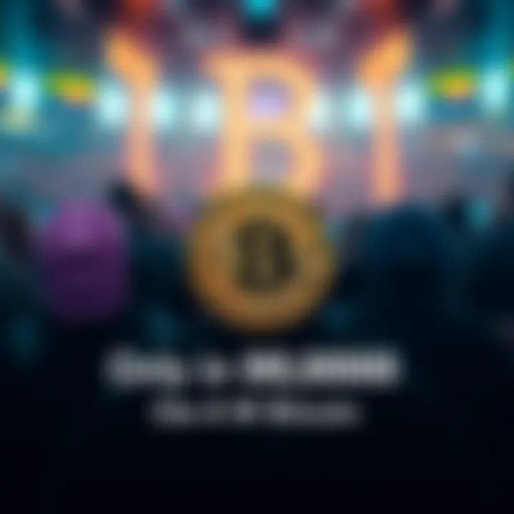 A graphical representation showing 1 in 10,000 people owning a full bitcoin, with a visual emphasis on the rarity of full ownership in cryptocurrency.