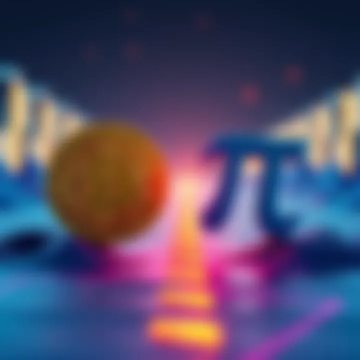 A visual confrontation between Bitcoin and Pi logos representing their race to hit milestones