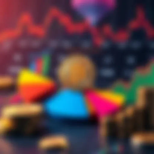 A graphic showing a balanced investment portfolio with Bitcoin and various other assets like stocks and bonds represented as pie charts.