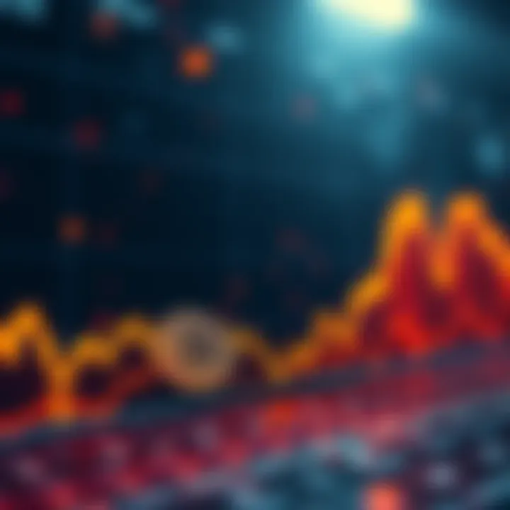 Line graph showing Bitcoin's price fluctuations with upward and downward trends, symbolizing market manipulation and adaptation