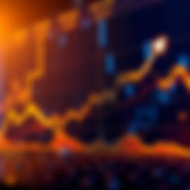 A line graph showing Bitcoin's price trends with an upward slope, indicating potential growth towards $54,000.