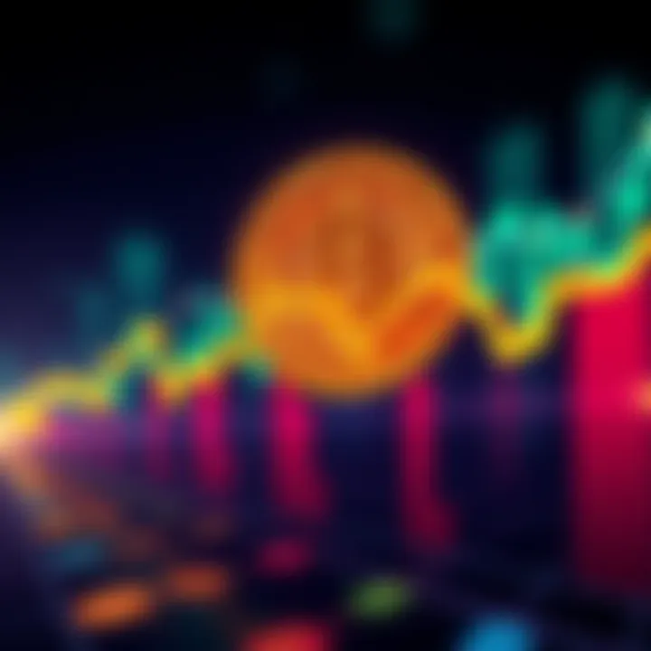 A line graph showing Bitcoin's price fluctuations over four years, highlighting periods of rise and decline, with an emphasis on potential investment strategies.