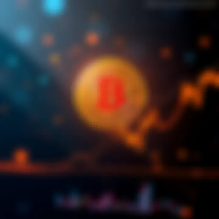 Bitcoin Price Chart A digital representation of Bitcoin's price fluctuations over time, showcasing sharp rises and falls, symbolizing its volatility.