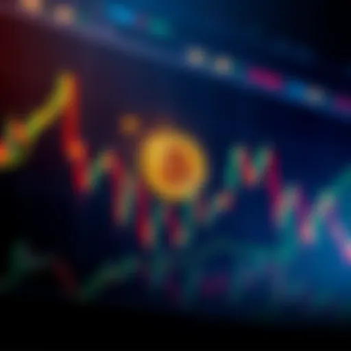 A Bitcoin price chart showing a recent dip followed by signs of potential recovery, with candlestick patterns and trend lines.