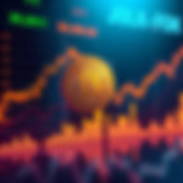 Bitcoin price chart A chart showing the fluctuating trends of Bitcoin prices, indicating potential rise and fall as July approaches.