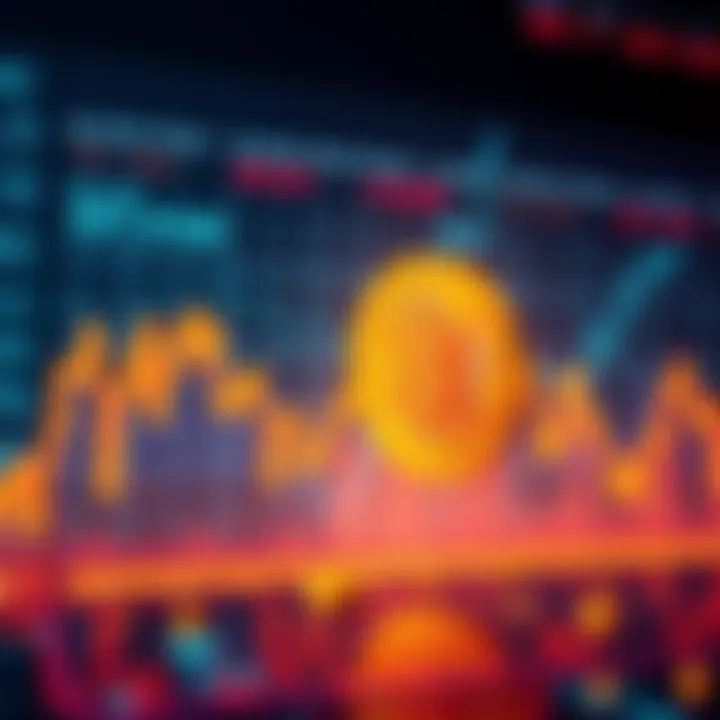 A graph showing Bitcoin's price stability against declining public interest metrics like search trends and forum activity.