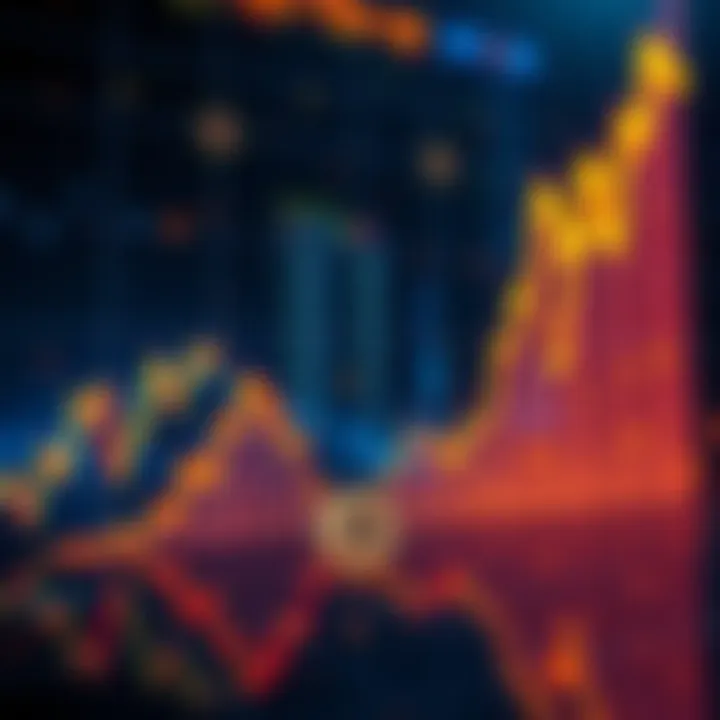 A graph showing Bitcoin's price with a downward trend followed by a sharp upward movement, indicating a potential rise to $200,000.